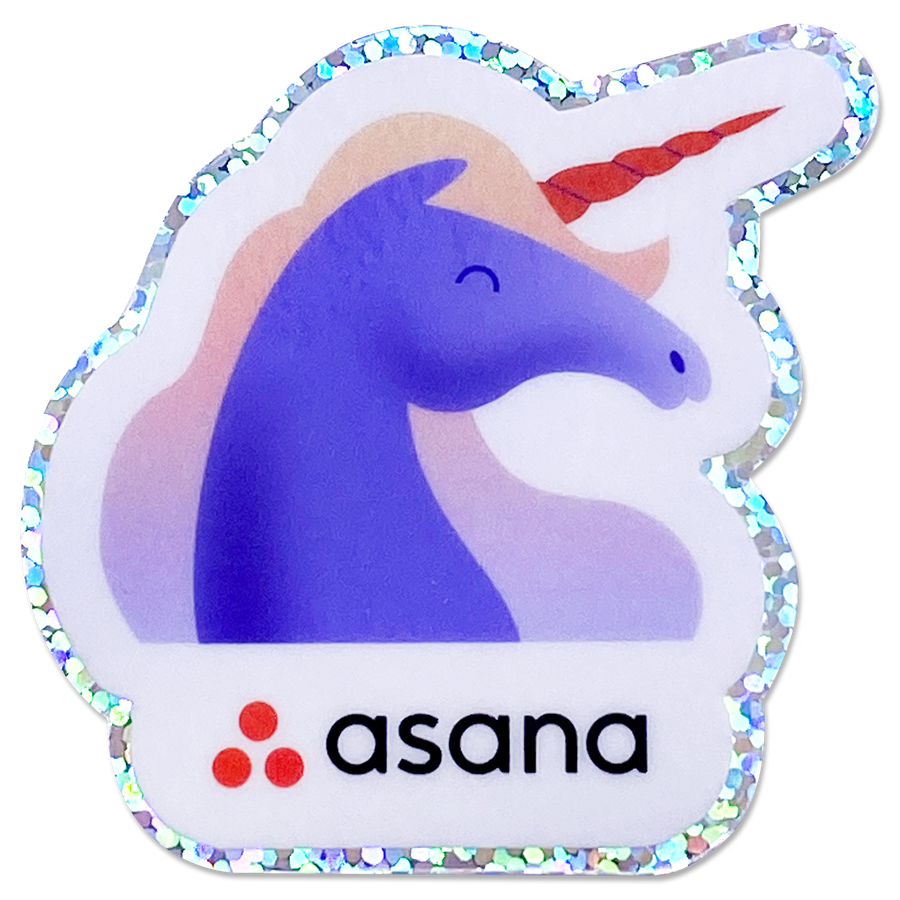 Glitter Asana Stickers