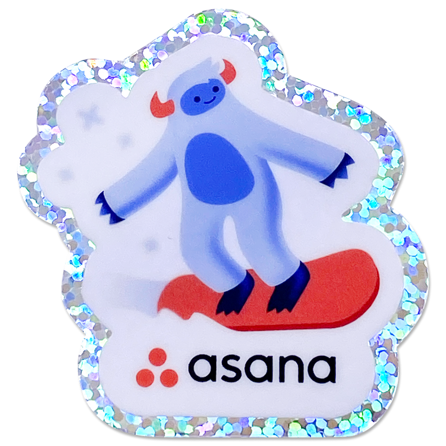 Glitter Asana Stickers