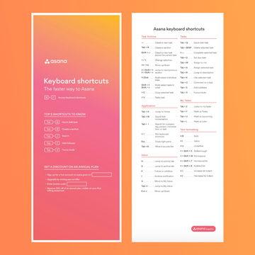 Keyboard Shortcut Card